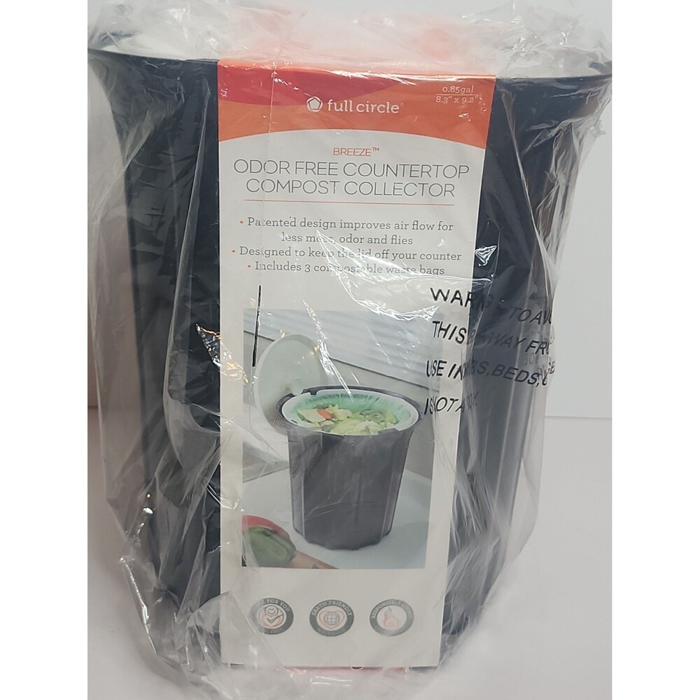 Full Circle Breeze Oder Free Countertop Compost Collector